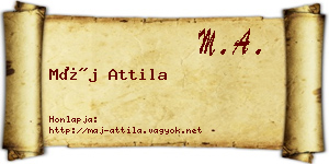 Máj Attila névjegykártya
