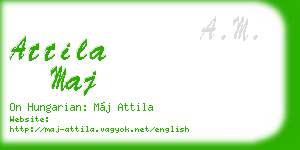 attila maj business card
