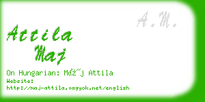 attila maj business card